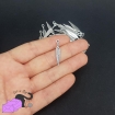 10 charms with feather silver tone