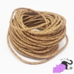 1 m of braided cork cord, natural color, 2,5-3 mm.