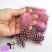 50 natural feathers pink color