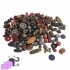 Mix of 50 gr antique ethnic effect acrylic beads in the colours of the Earth