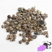Mix of antique ethnic effect acrylic beads - light sand colour