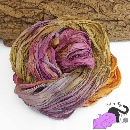 Trixie, recycled sari silk ribbons