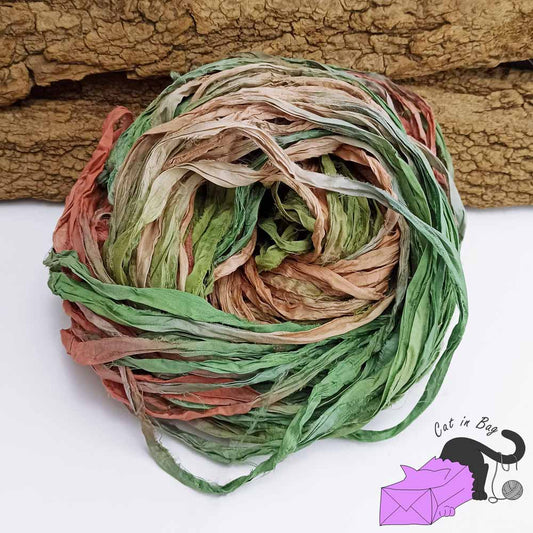 Winifred, recycled sari silk ribbons