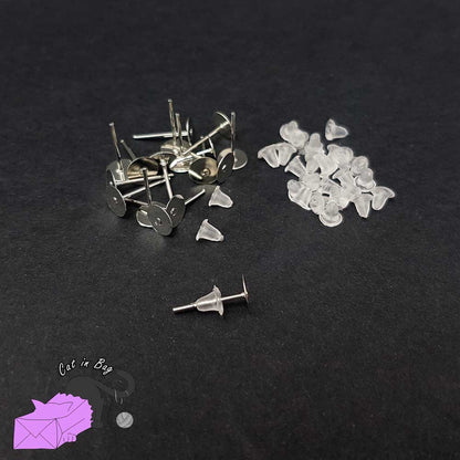 50 pairs (100 PCs) of stud earring findings