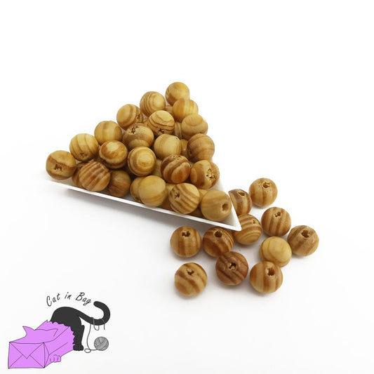 50 wood beads