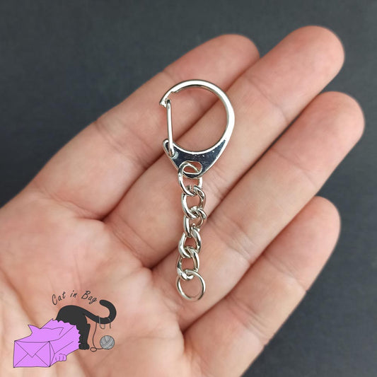 5 keychain with chain