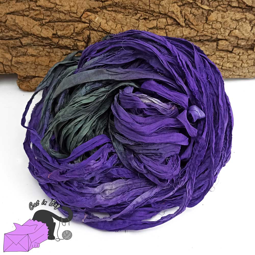 Abigail, recycled sari silk ribbons