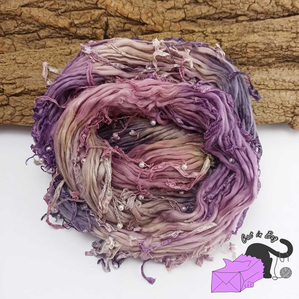 Purple magic, handspun yarn