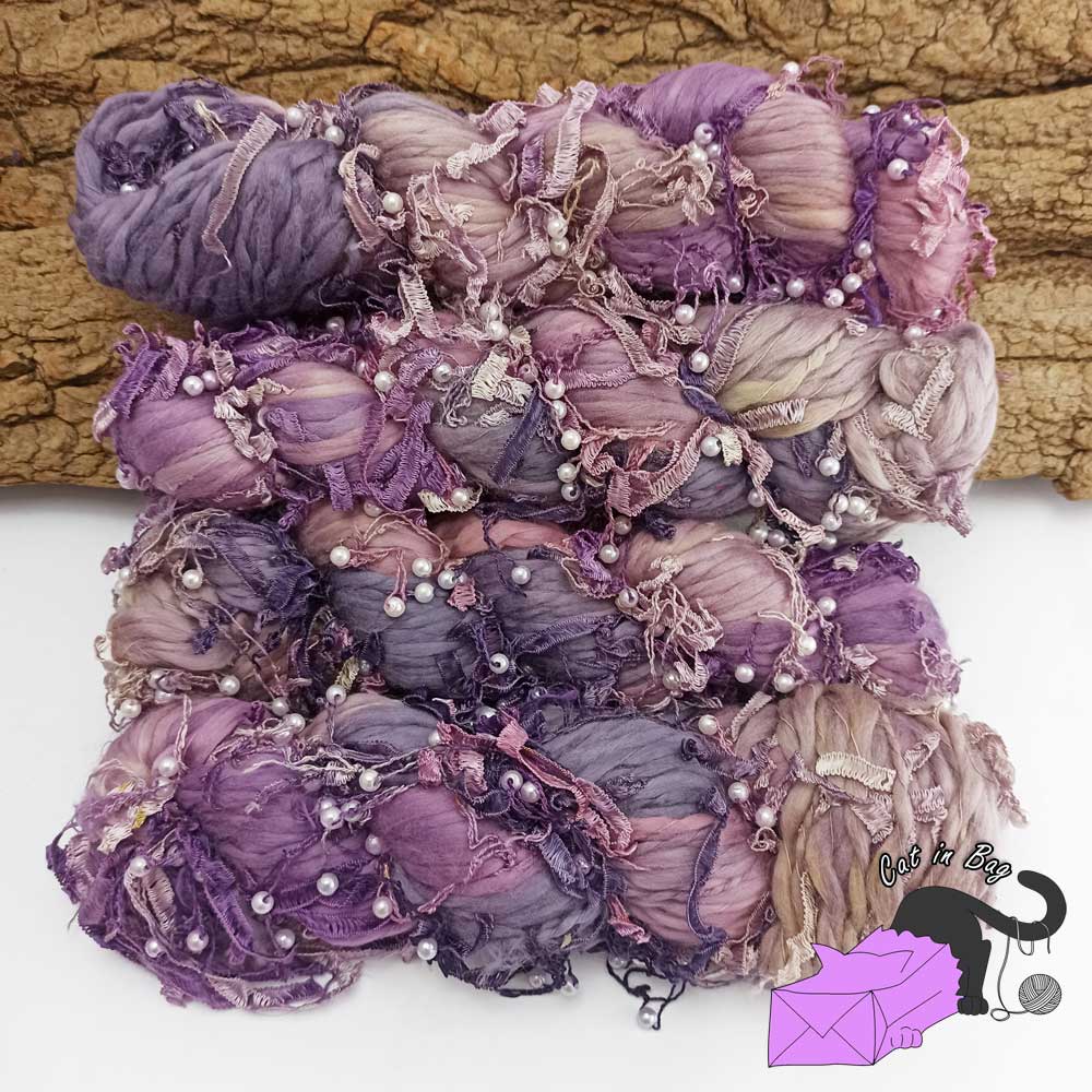 Purple magic, handspun yarn