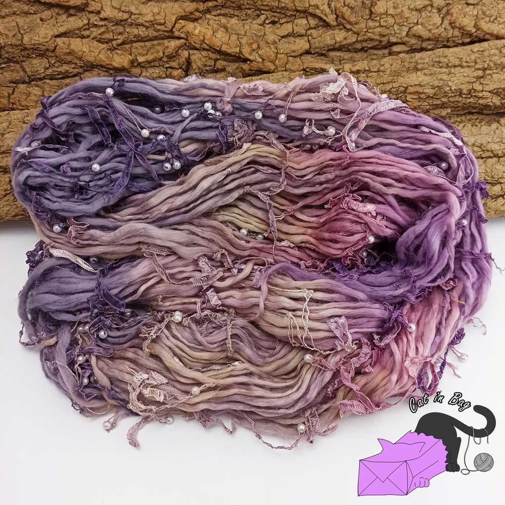 Purple magic, handspun yarn